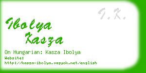 ibolya kasza business card